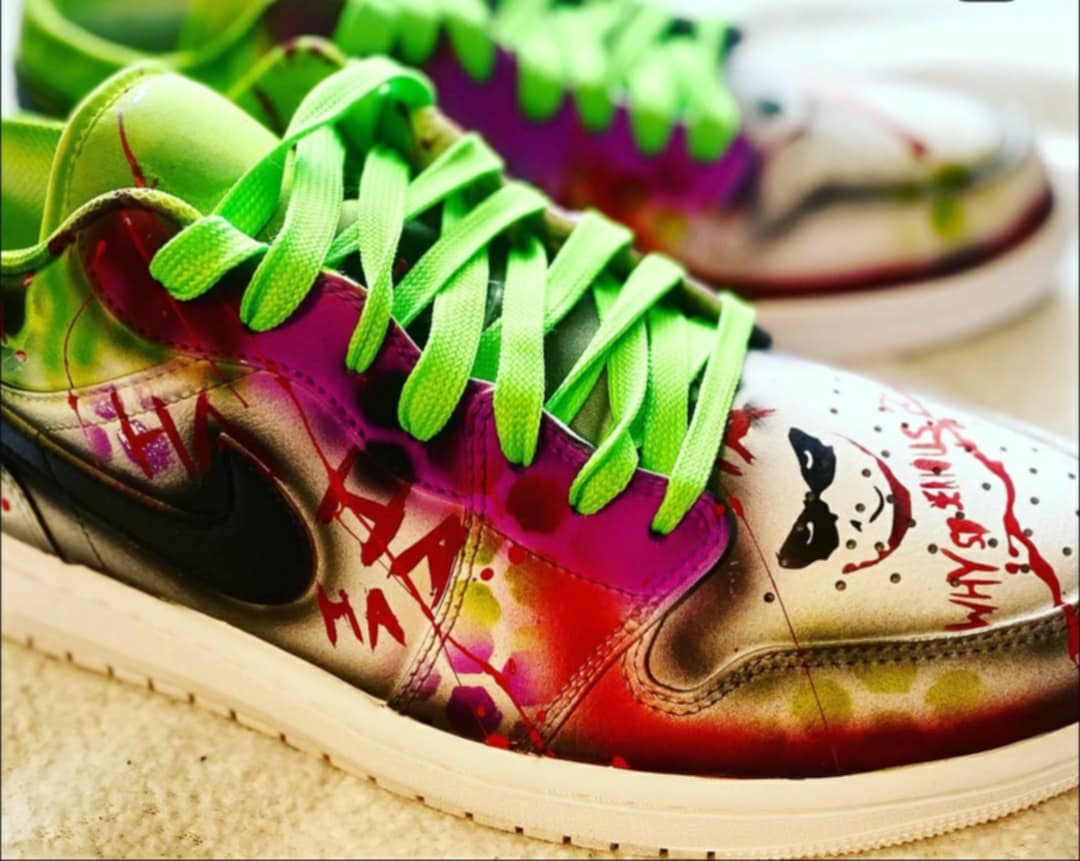 Low Top Jordan 1s "Joker" Customs