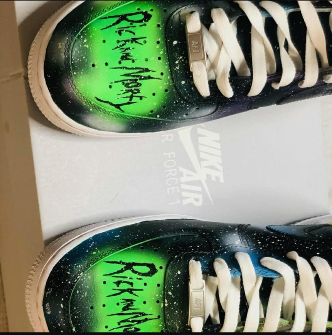 Rick & Morty High Top AF1s