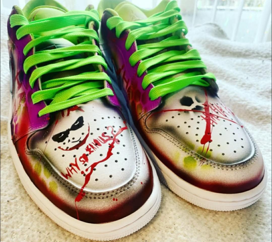 Low Top Jordan 1s "Joker" Customs