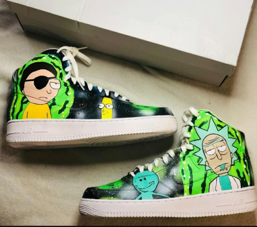 Rick & Morty High Top AF1s